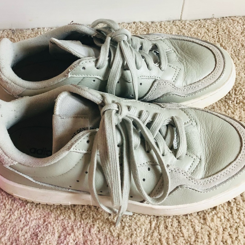 Adidas Supercourt Sneakers Womens Size 6 Pastel Mint Green Pastel Blue
